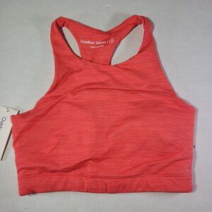 Outdoor Voices Women Coral Poppy Move Free Crop Top Racerback Sports Bra Size XS